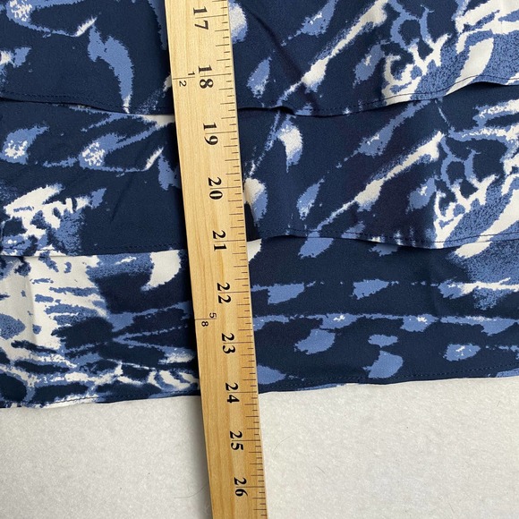 Alfani Women's Size 6‎ Blue Abstract Pattern Tiered Pencil Elastic Waist Skirt - Picture 3 of 7